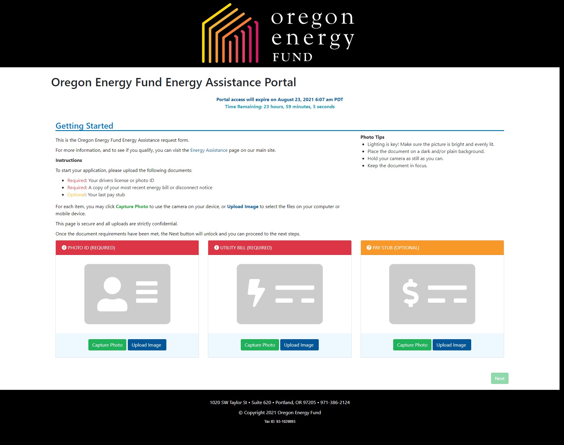 Oregon Energy Fund Assistance Portal